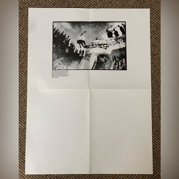 1980s Vtg Transworld Skateboarding Magazine Mike McGill Halfpipe McTwist Poster - Picture 7 of 12